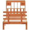vidaXL Легло с етажерка за книги, без матрак, 100x200 см, бор масив