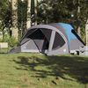vidaXL Семейна палатка, тунелна, 6-местна, синя, водоустойчива