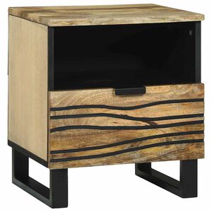 vidaXL Нощен шкаф Натурално 40 x 33 x 46 см Инженерна дървесина
