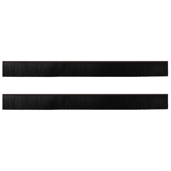 vidaXL Самозалепващи се четки за уплътняване на врати 2 pcs Кафяво