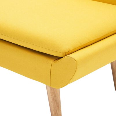 vidaXL Тапициран стол, жълт, текстил
