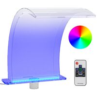 vidaXL Фонтан за басейн с RGB светодиоди, акрил, 50 см