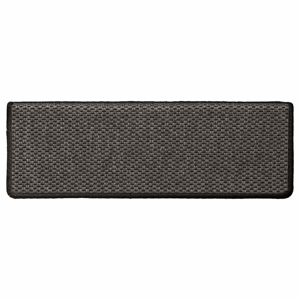 vidaXL Самозалепващи стелки за стълби сизал 15 бр 65x21x4 см антрацит