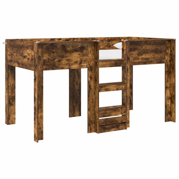 vidaXL Двуетажно легло за деца Димян дъб 100 x 200 cm Инженерно дърво