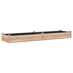 vidaXL Градинско повдигнато легло с вложка 240x60x25 см масивна ела