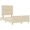 vidaXL Рамка за легло с таблото Крем 120 x 200 cm текстил
