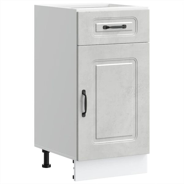 vidaXL Кухненски шкаф, "Kalmar", бетонно сив, инженерно дърво