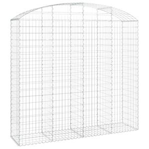 vidaXL Дъговидна габионна кошница 200x50x180/200 см поцинковано желязо