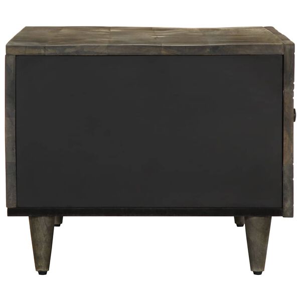 vidaXL Масичка за кафе Светло сиво 80x50x40 cm Масивна дървесина Манго