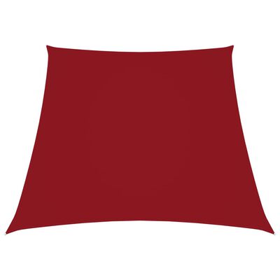 vidaXL Платно-сенник, Оксфорд текстил, трапец, 2/4x3 м, червено