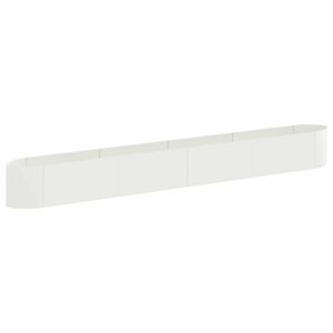 vidaXL Вдигната леха за градина Бяло 380 x 40 x 40 см Стомана