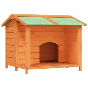 vidaXL Кучешка колиба, кафява, 96x87x80,5 см, бор масив