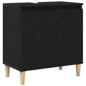 vidaXL Шкаф за мивка в баня Черния дъб 58 x 33 x 60 см