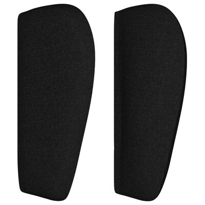 vidaXL Горна табла за легло с уши, черна, 83x23x78/88 см, плат