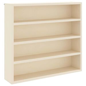 vidaXL Стена дисплей кутия Монтиране на стена Бежово 40 x 8,5 x 37 см