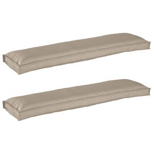 vidaXL Комплект възглавници за палет 2 pcs Таупе 150 x 40 x 8 см