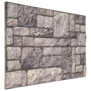 vidaXL Стенни панели 10 бр. 100 x 50 cm Сив и бял EPS пяна