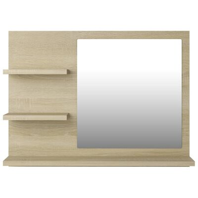 vidaXL Огледало за баня, дъб сонома, 60x10,5x45 см, ПДЧ