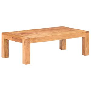 vidaXL Маса за кафе, 110x60x35 см, акациево дърво масив в меден финиш