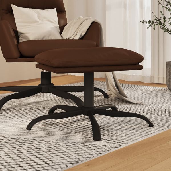 vidaXL Табуретка, кафява, 45x29,5x36 см, лъскава изкуствена кожа