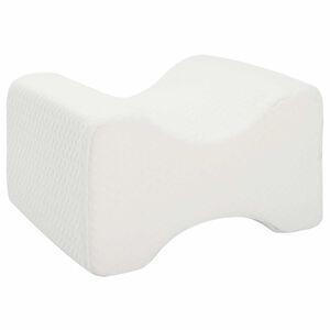vidaXL Knee Pillow Бял Мемори пяна и полиестер 26 x 21,5 x 15 см