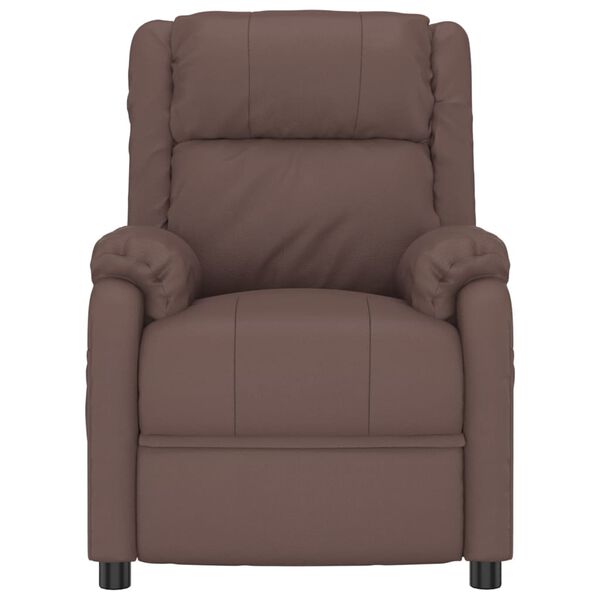 vidaXL Електрически стол, кафяв, изкуствена кожа