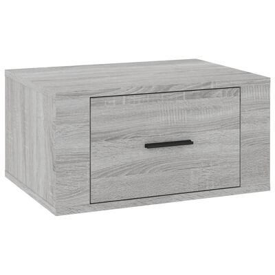 vidaXL Нощно шкафче за стенен монтаж, сив сонома, 50x36x25 см