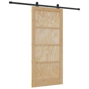 vidaXL Преплъзваща се врата ORKDAL 93 x 202 cm Инженерна дървесина