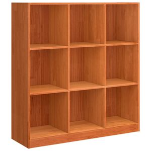 vidaXL Шкаф за книги Кафяво с восъчно покритие 104 x 33 x 110 см