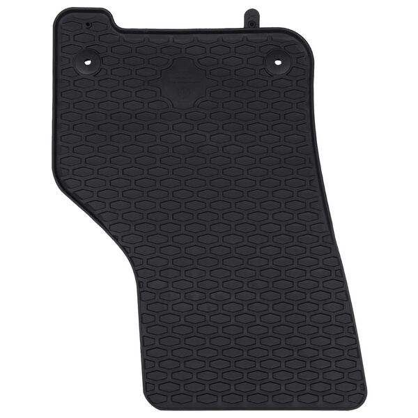 vidaXL Автомобилен килим 4 pcs Черно Каучук