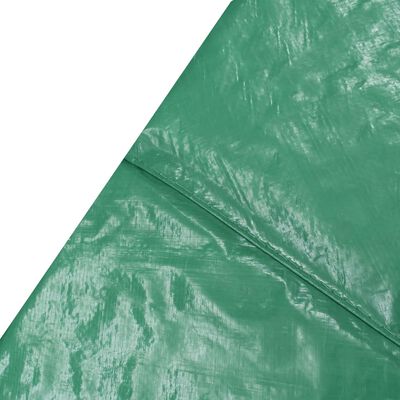 vidaXL Предпазна подложка, PE, зелена, за кръгъл батут 4,26 м