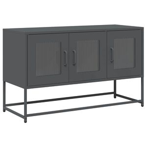 vidaXL ТВ шкаф Антрацит 100,5x39x60,5 cm Студено валцувана стомана