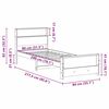 vidaXL Рамка за легло с таблото Бяло 80 x 200 cm Инженерно дърво