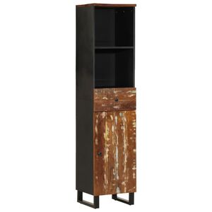 vidaXL Шкаф за баня 38x33x160 см масивно регенерирано дърво