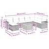 vidaXL Градински комплект диван с възглавници 9 части сив полиратан