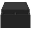 vidaXL Стойка за монитор с място за съхранение, черна, 100x27x15 см
