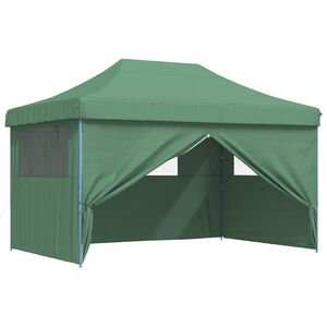 vidaXL Парти шатър 292 x 440 x 315 см Зелено Оксфордска тъкан