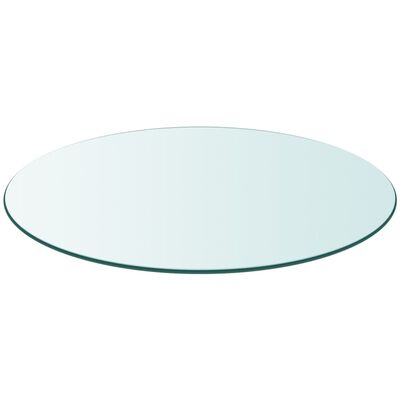 vidaXL Темпериран стъклен плот за кръгла маса, 700 мм