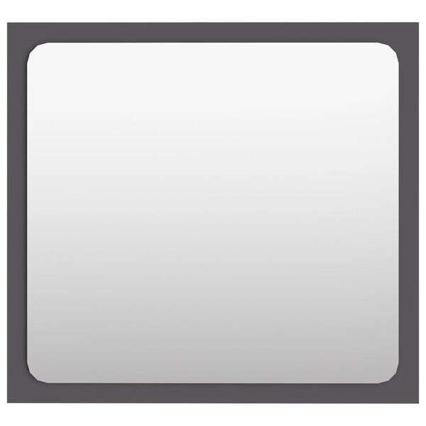 vidaXL Огледало за баня, сиво, 40x1,5x37 см, ПДЧ