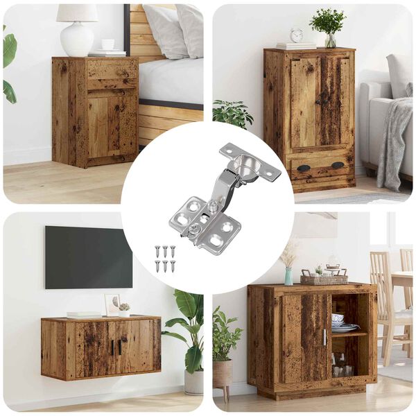 vidaXL Панта 12 pcs Никел 85 x 52,5 x 9,5 мм Желязо