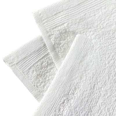 vidaXL Кърпи за гости, 25 бр, памук, 350 г/м², 30x30 см, бели