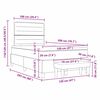 vidaXL Легло с пружинирана основа Тъмен кафяв 120 x 200 cm текстил