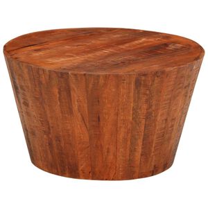 vidaXL Маса за кафе &Oslash; 52x30 см масивно грубо мангово дърво