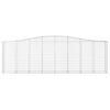 vidaXL Габионни кошници арка 2 бр 400x50x120/140см поцинковано желязо