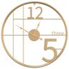vidaXL Стенен часовник, златист, &Oslash;50 см, желязо