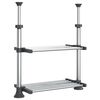 vidaXL Кухненски рафт 50x25x(50-70) см алуминий