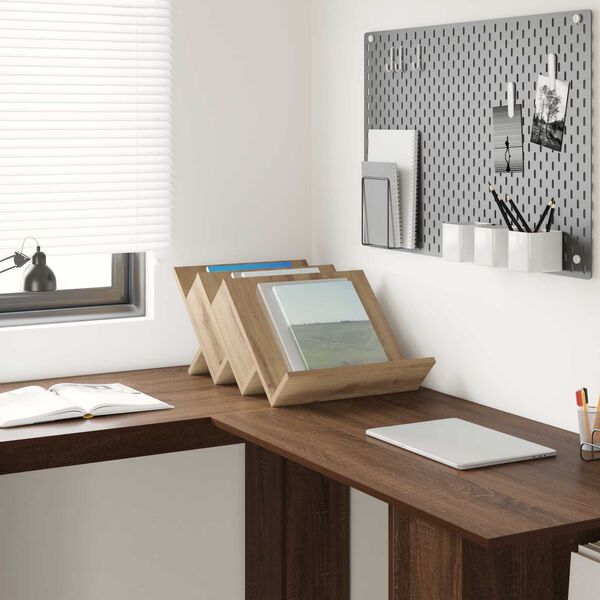 vidaXL Етажерка за списания Дъб 53 x 40 x 28.5 см Инженерно дърво