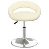vidaXL Въртящи се трапезни столове, 2 бр, кремави, изкуствена кожа