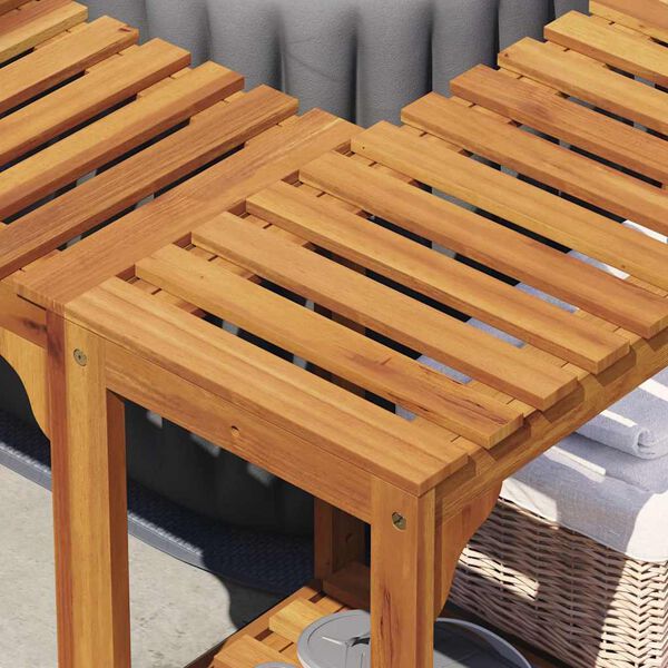 vidaXL Около хидромасажна вана Кафяво 250 x 250 cm