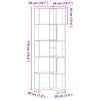 vidaXL Ъглова етажерка 5 нива старо дърво 50x50x179 см инженерно дърво